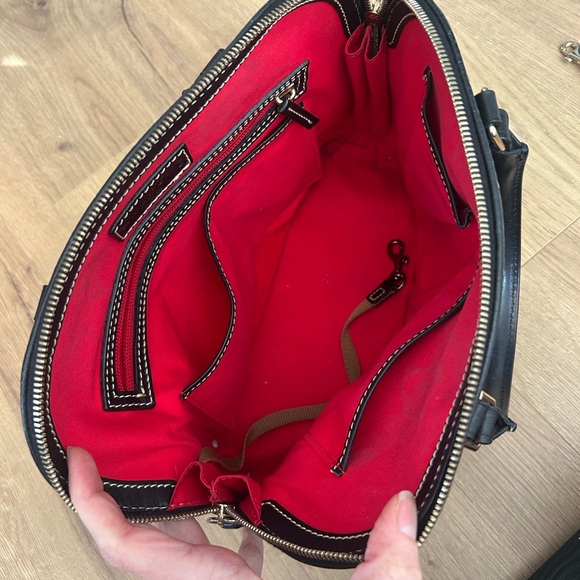 Dooney & Bourke Black Pebbled Leather Satchel - Picture 4 of 7